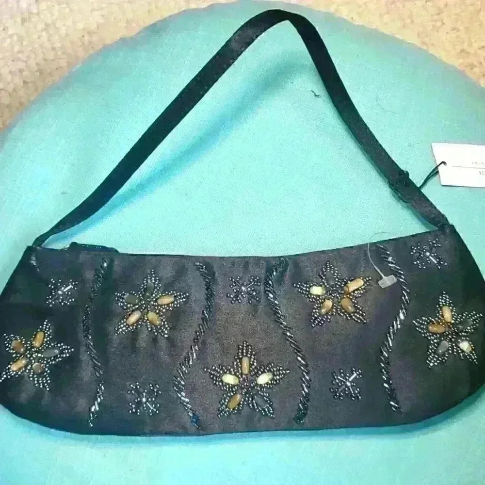 Savanna beaded silk bag
